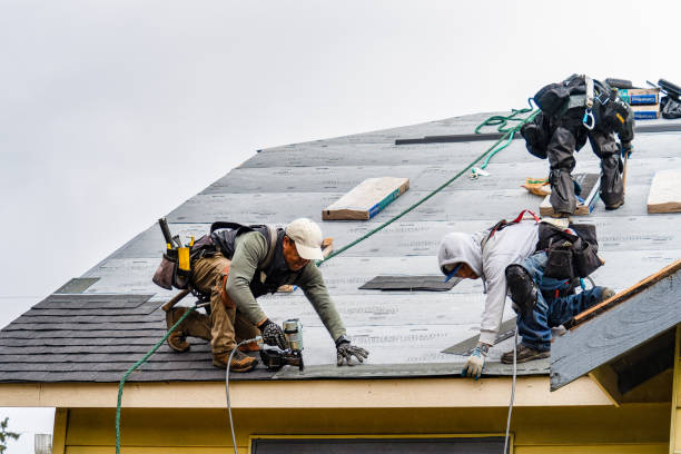 Professional Gutter Installation technician working in Rhododendron, OR